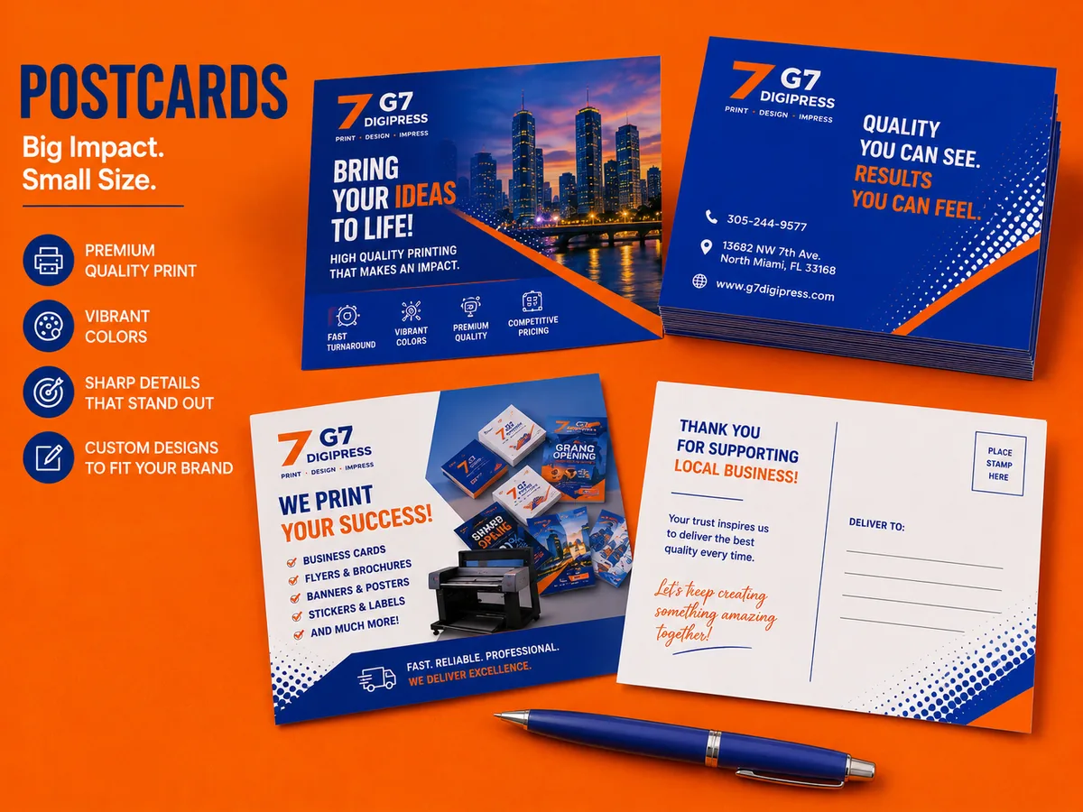 Custom G7 postcards