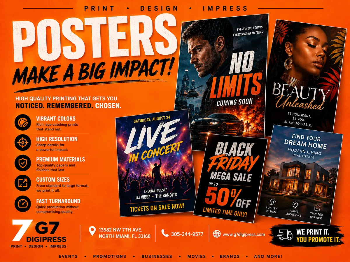 Custom business posters