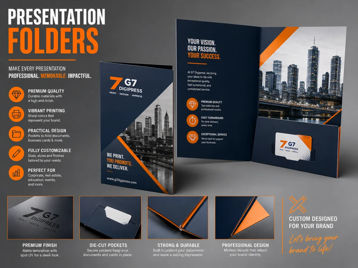 Custom G7 presentation folders