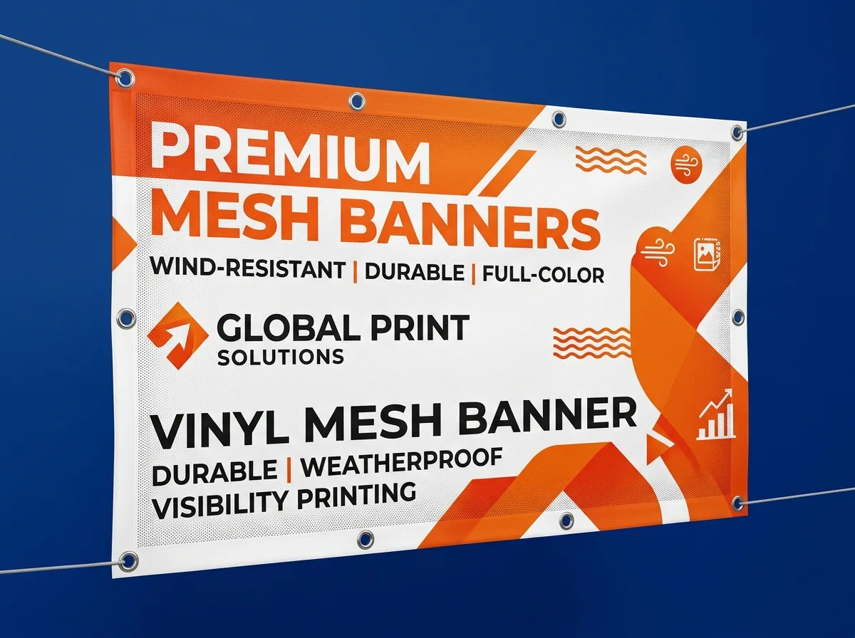 Custom vinyl and mesh banner