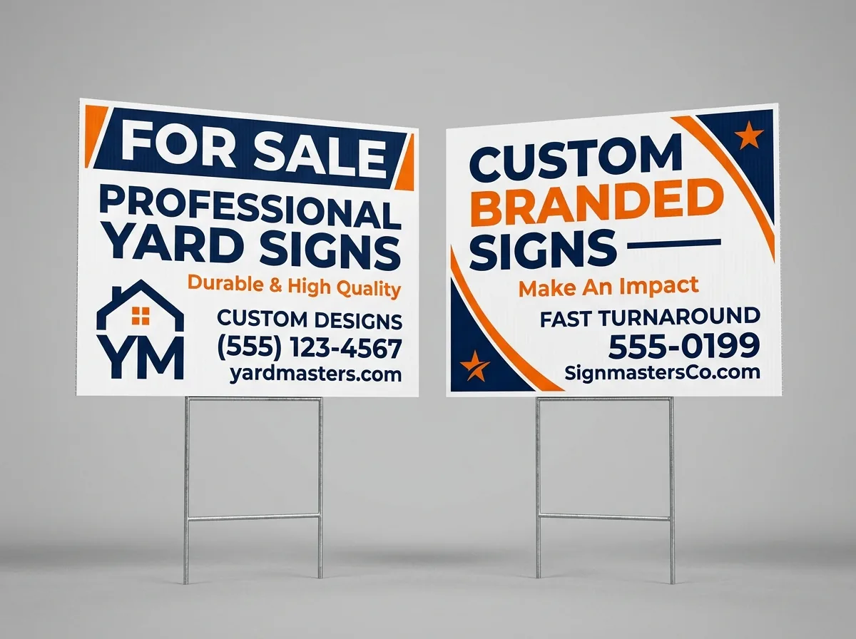 Custom branded yard signs